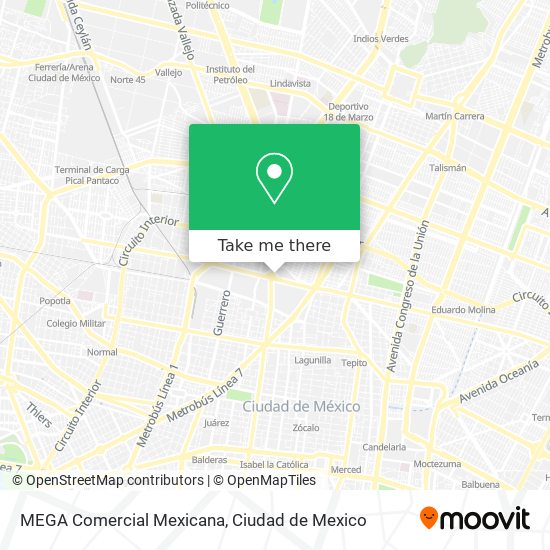 MEGA Comercial Mexicana map