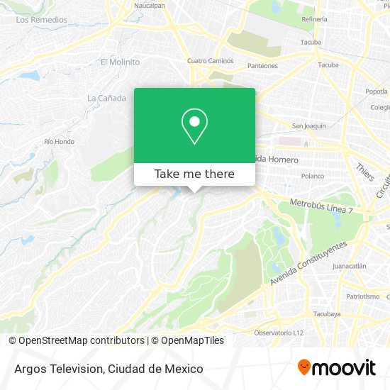 Mapa de Argos Television