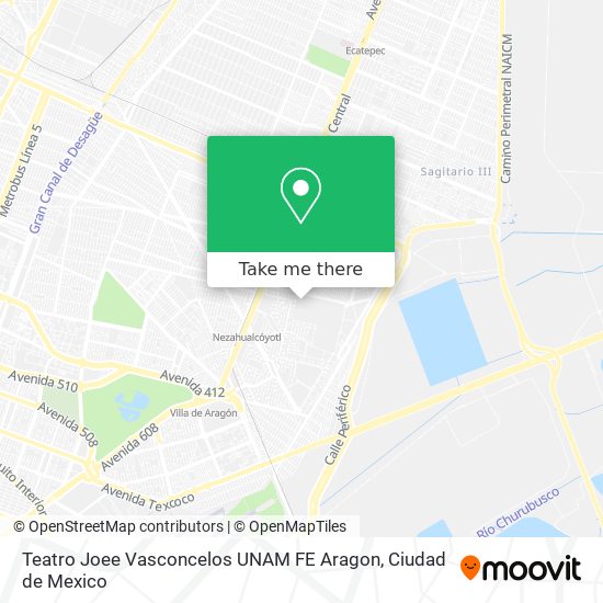 Teatro Joee Vasconcelos UNAM FE Aragon map