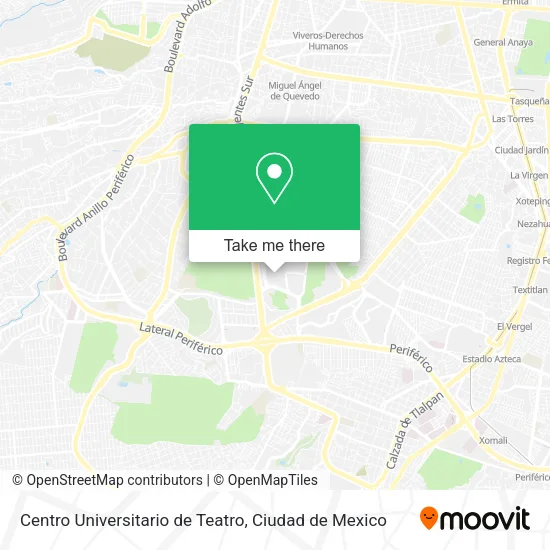 Mapa de Centro Universitario de Teatro