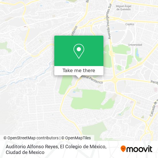 Auditorio Alfonso Reyes, El Colegio de México map