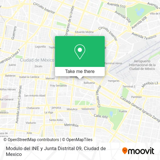Mapa de Modulo del INE y Junta Distrital 09