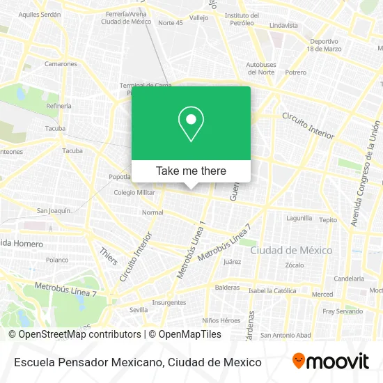 Escuela Pensador Mexicano map
