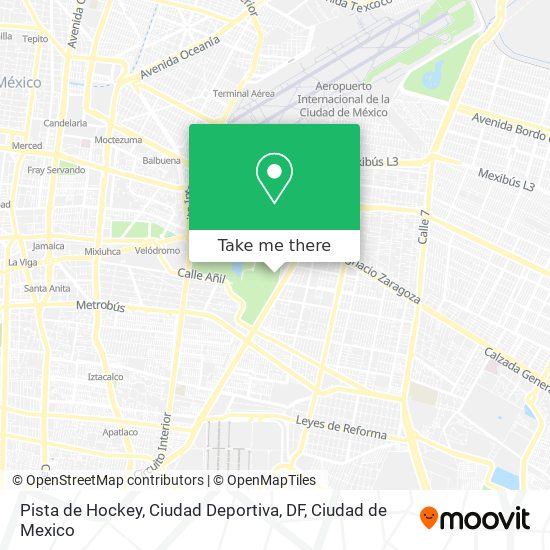 Pista de Hockey, Ciudad Deportiva, DF map
