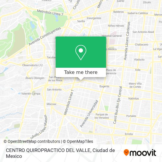 CENTRO QUIROPRACTICO DEL VALLE map