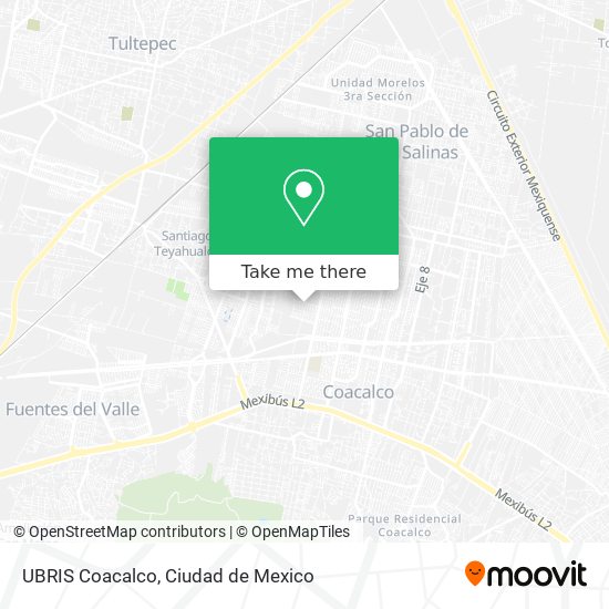 Mapa de UBRIS Coacalco