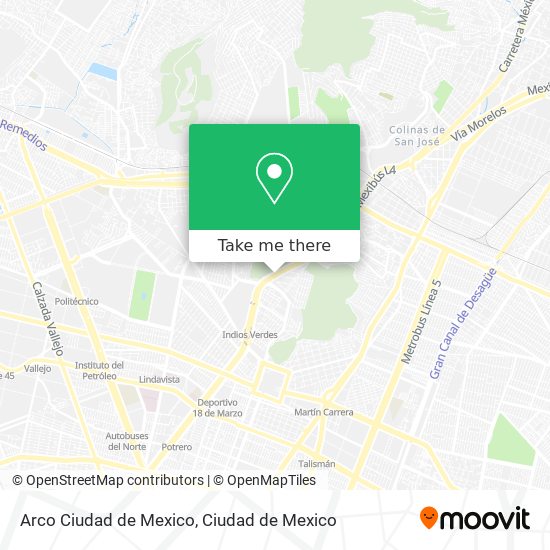 Mapa de Arco Ciudad de Mexico