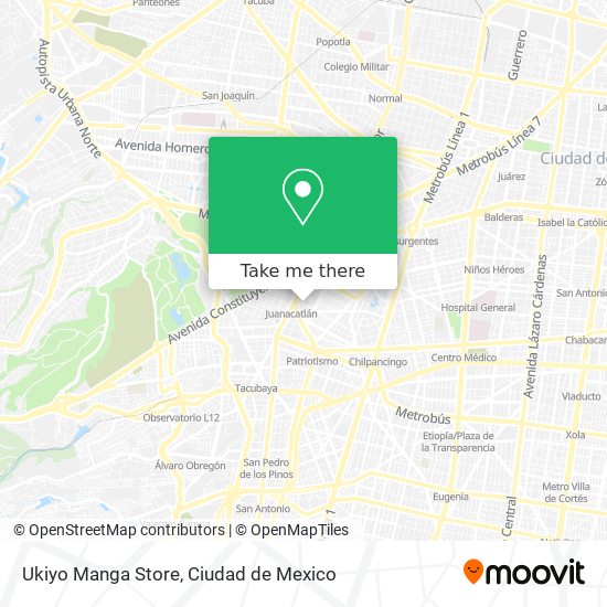 Ukiyo Manga Store map