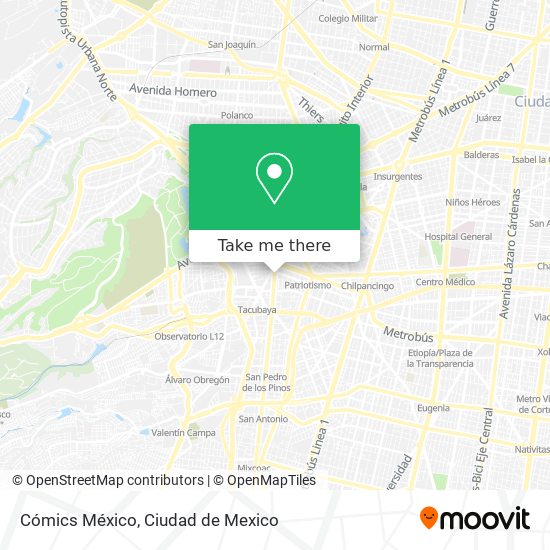 Cómics México map