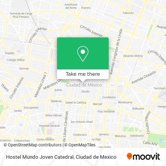 Mapa de Hostel Mundo Joven Catedral