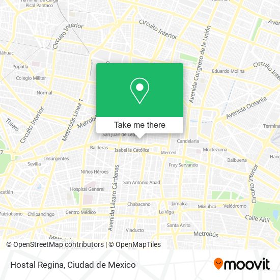 Mapa de Hostal Regina