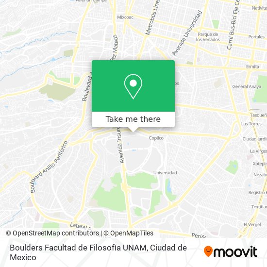 Mapa de Boulders Facultad de Filosofía UNAM