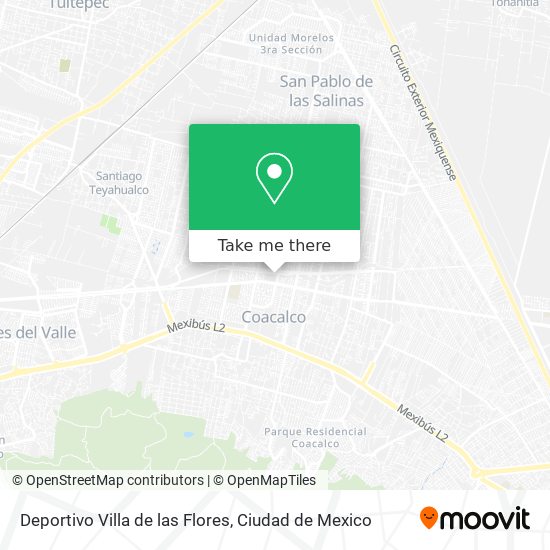 How to get to Deportivo Villa de las Flores in Melchor Ocampo by Bus?