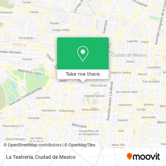 La Teatrería map
