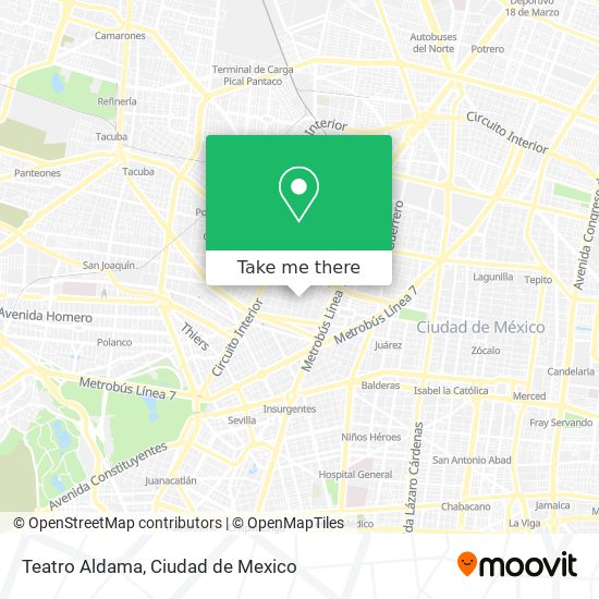 Teatro Aldama map