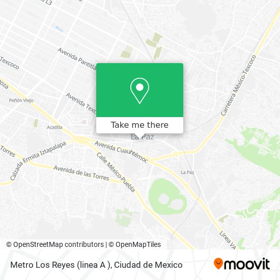 Mapa de Metro Los Reyes (linea  A )