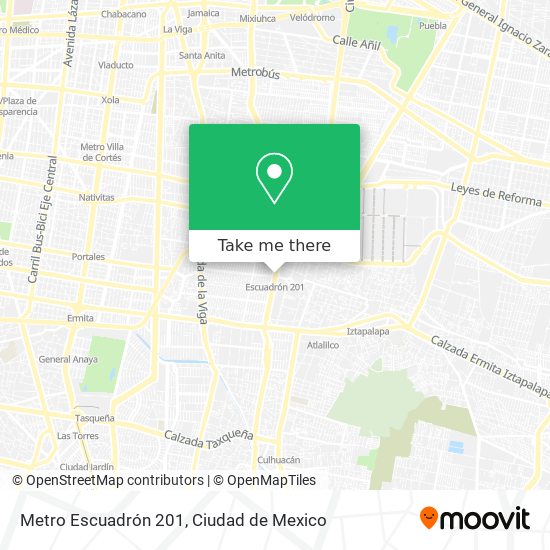 Metro Escuadrón 201 map