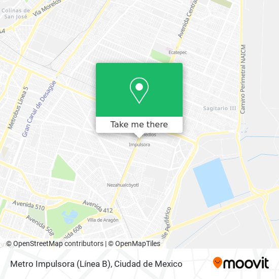 Metro Impulsora (Línea B) map