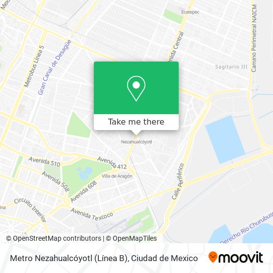 Metro Nezahualcóyotl (Línea B) map