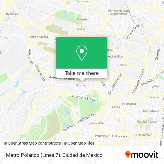 Metro Polanco (Línea 7) map