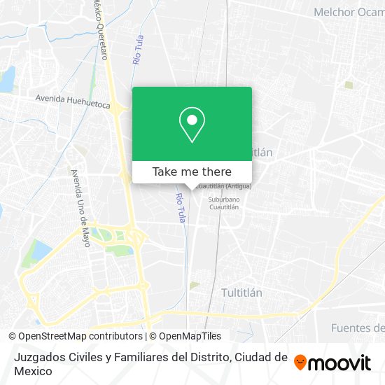 Mapa de Juzgados Civiles y Familiares del Distrito