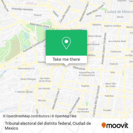 Tribunal electoral del distrito federal map