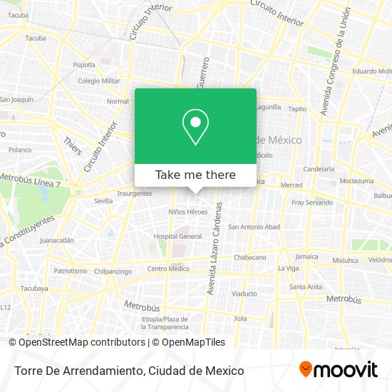 Torre De Arrendamiento map