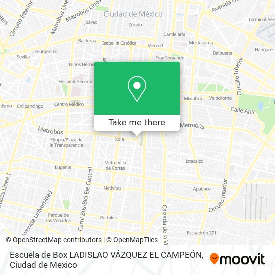 Mapa de Escuela de Box LADISLAO VÁZQUEZ  EL CAMPEÓN
