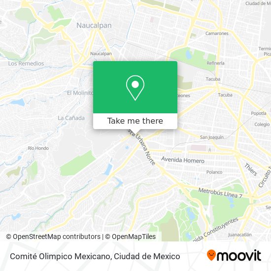 Comité Olimpico Mexicano map