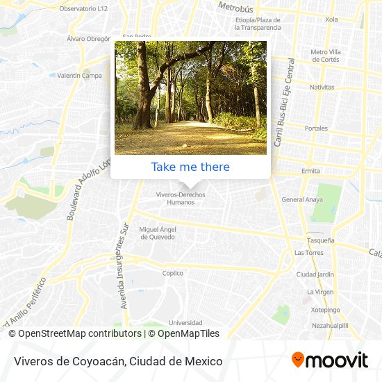 Viveros de Coyoacán map