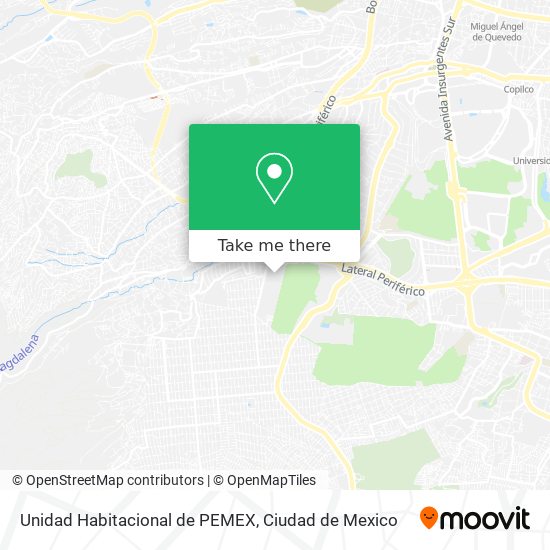 Unidad Habitacional de PEMEX map