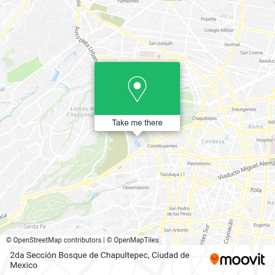 2da Sección Bosque de Chapultepec map