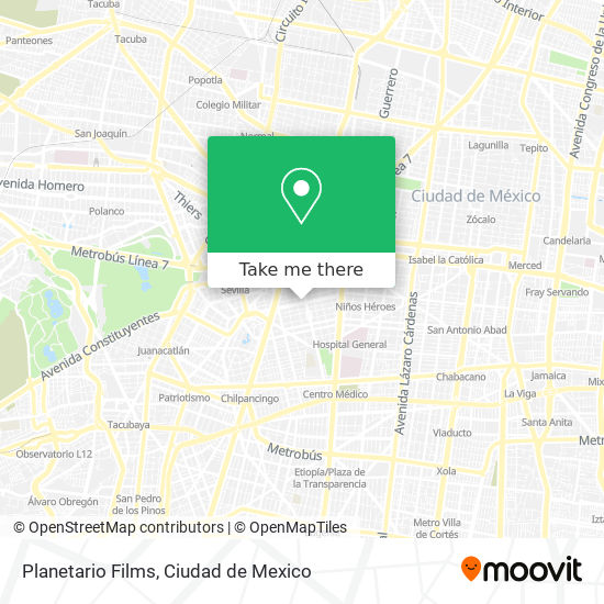 Planetario Films map