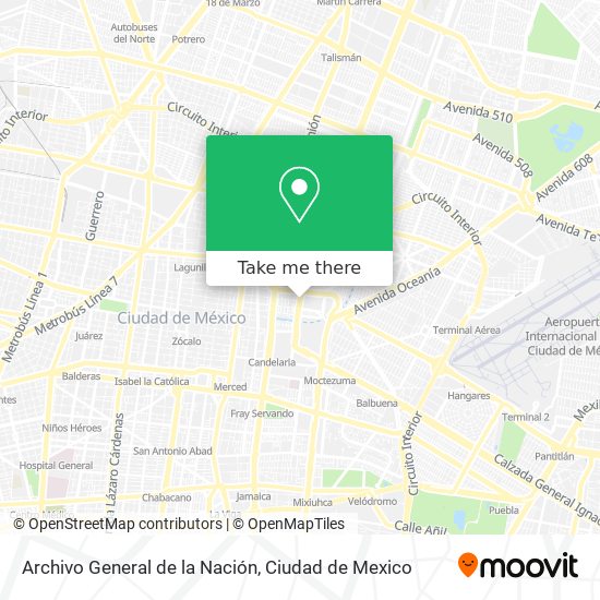 Archivo General de la Nación map