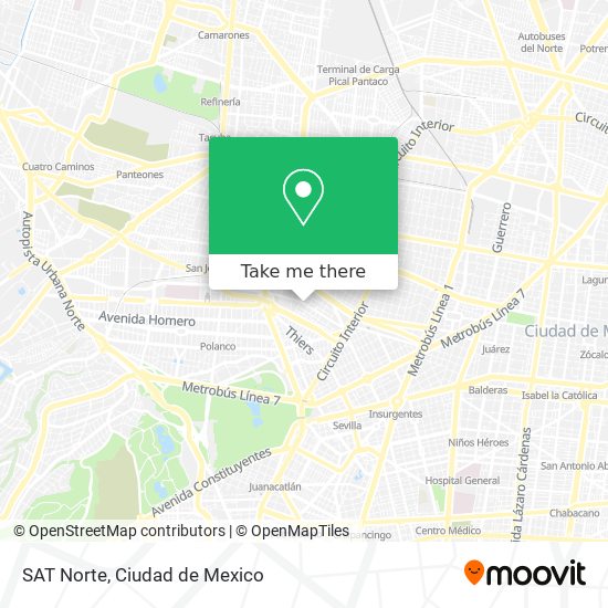 SAT Norte map