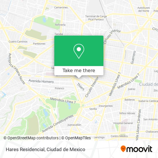 Hares Residencial map