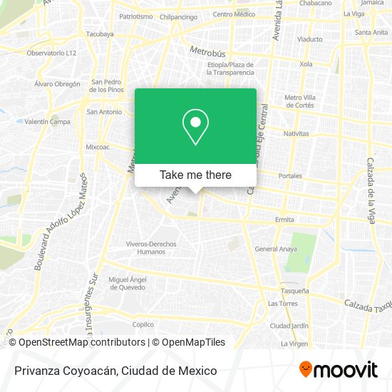 Privanza Coyoacán map