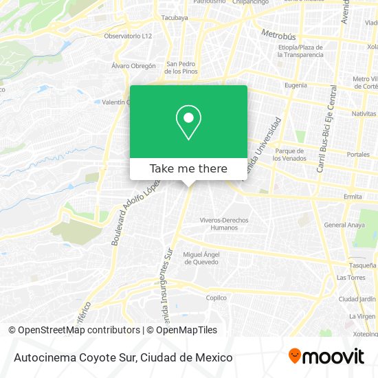 Autocinema Coyote Sur map