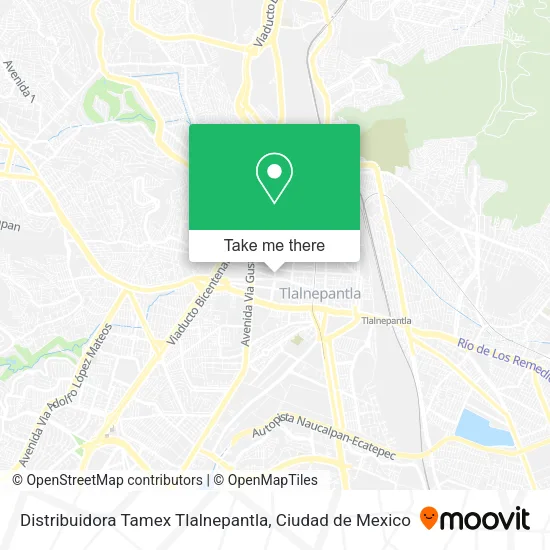 Mapa de Distribuidora Tamex Tlalnepantla