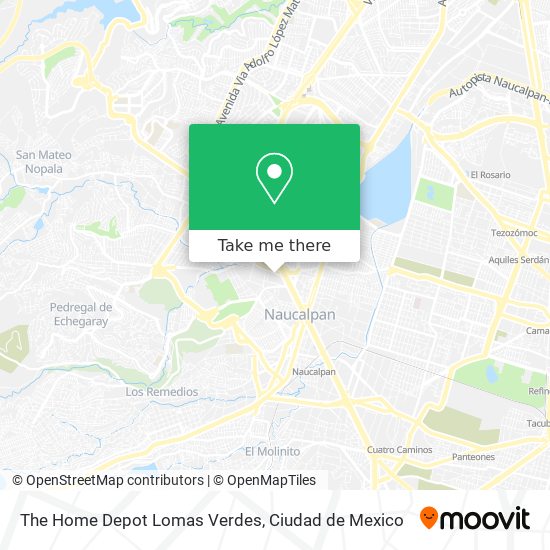 The Home Depot Lomas Verdes map