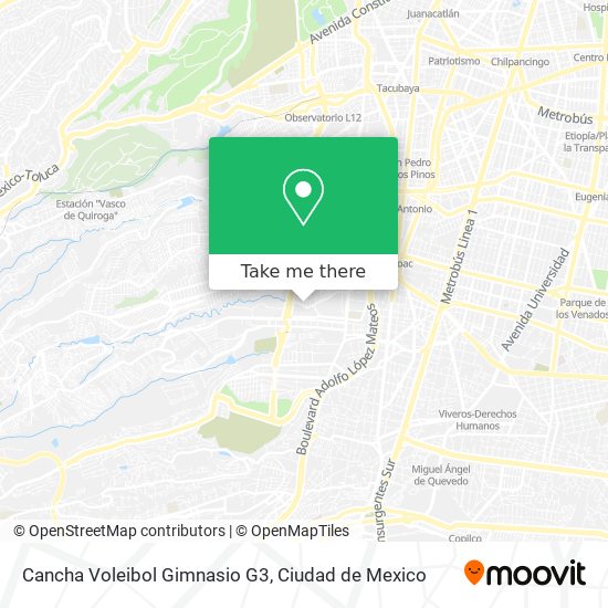 Cancha Voleibol Gimnasio G3 map