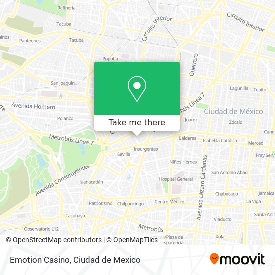 Mapa de Emotion Casino