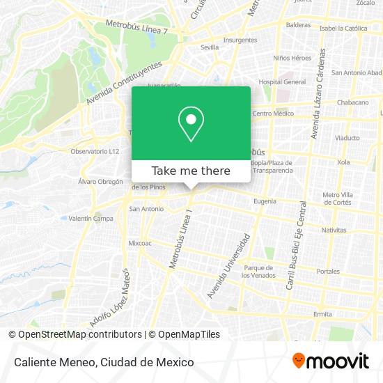 Caliente Meneo map