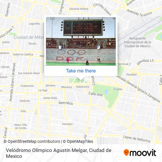 Mapa de Velódromo Olímpico Agustín Melgar