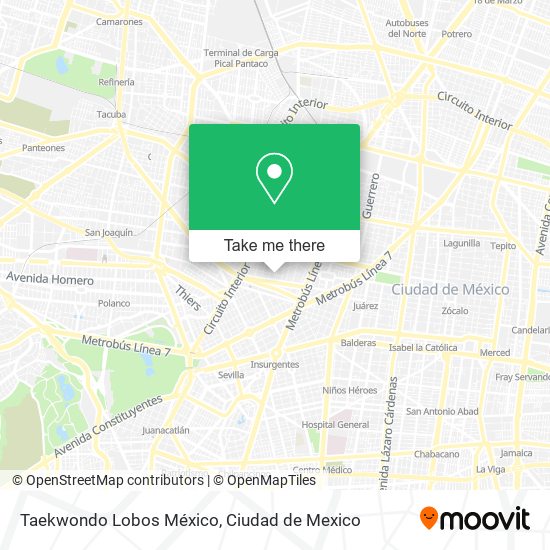Mapa de Taekwondo Lobos México