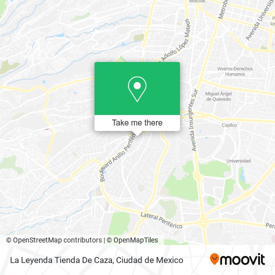 La Leyenda Tienda De Caza map