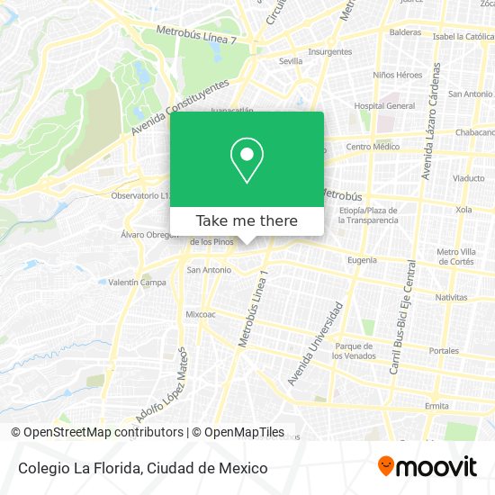 Mapa de Colegio La Florida