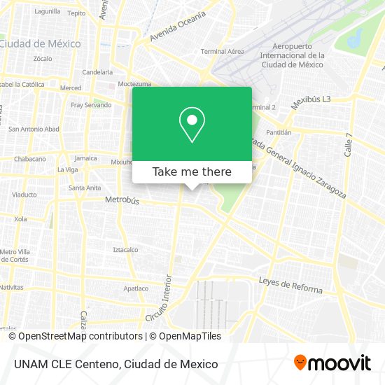 UNAM CLE Centeno map