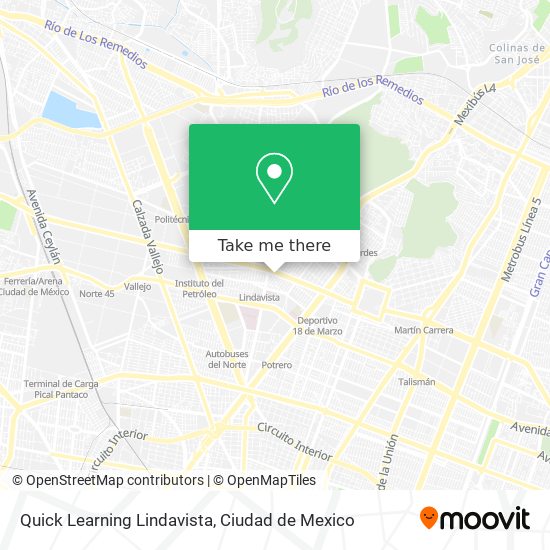 Quick Learning Lindavista map