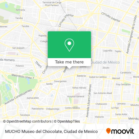 Mapa de MUCHO Museo del Chocolate